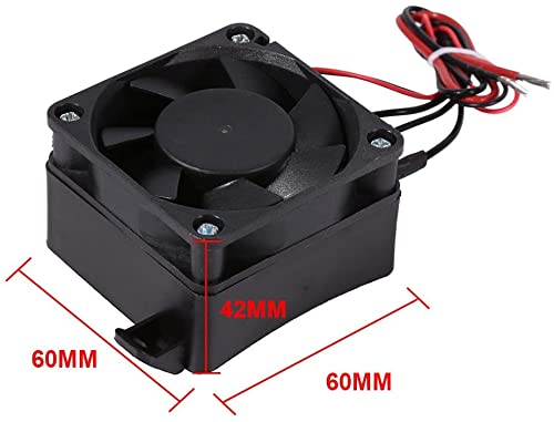1-Pack Electric Fan Heater PTC Heater for Small Spaces and Incubators with Constant Temperature 12V 150W
