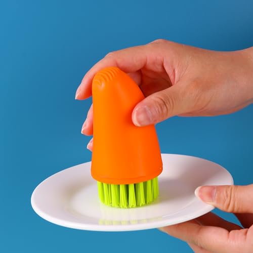 Fruit and Vegetable Cleaning Brush with Ergonomic Handle | Fun and Functional, Food Safe, Effective Cleaning, Veggie Potato Scrubber Brush