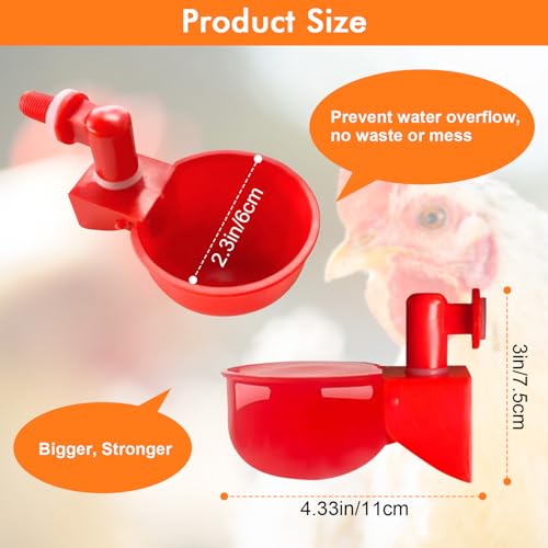 Automatic Chicken Waterer System, 8-Cup PVC Kit, with Float Valve | Gravity-Fed Poultry Watering Kit, 56 Accessories, Fits Chickens, Ducks, Quail, Leak-Proof PVC and Stainless Steel Hoses