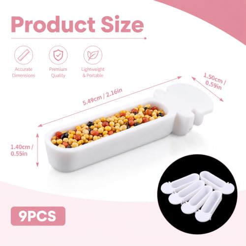 9 Pack Small Bird Feeder, Bird Plastic Food Cup, Convenient Hanging Food Feeder Box, Birds Water Cage Accessories for Parrots Pigeons Parakeet Small Size Birds