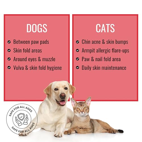 NOVEHA Pet Wipes - Formulated Pet Wipes - for Facial and Finger Folds, Underarms - 3" x 2" Size (150 Counts) - size: 150 Topical Wipes