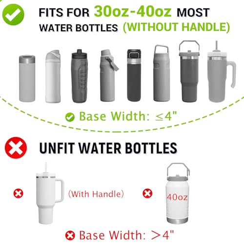 Water Bottle Carrier bag with Strap Phone Pocket for Walking, Hiking, Cycling - color: 4-Purple, size: 32oz-40oz