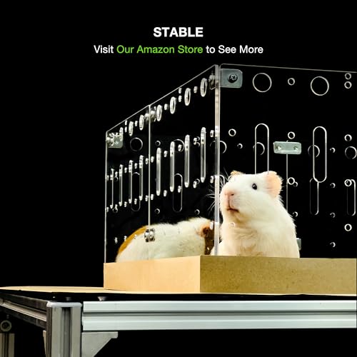 GuineaLoft™ Model-A Acrylic Guinea Pig Cage - Large 4x2ft Expandable C&C | Also Works for Small Roaming Animals Like Rabbits, Button Quails, and Hedgehogs – Visit the GuineaLoft Store - color: Model-A