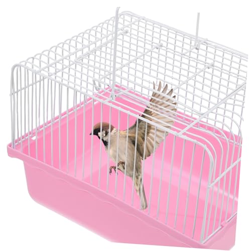 GALPADA Lightweight Portable Bird Carrier Cage Transparent Window for Travel and Home Use for Parakeets Lovebirds and Small Birds Versatile Design for Easy Observation and Transport