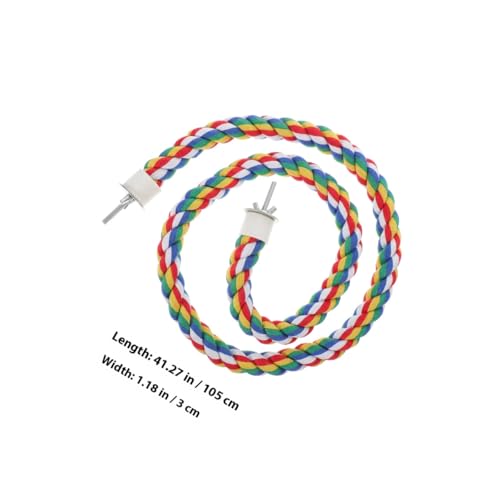 iplusmile Bird Rope Perches, Cages Birds Rope Cage Accessories for Parrots, Cockatiels, Parakeets, Budgie, 41.3inch (Pack of 4) - size: Size 4 (Pack of 2)