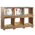 Neoaider Nesting Boxes for Chickens 6 Compartment | Wall-Mounted Wooden Chicken Nesting Box, Ensuring Comfortable Egg Laying, Perfect for Backyard and Poultry Farms - size: 37.8"L x 14.7"W x 26.0"H