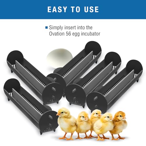 Brinsea Large Egg Carriers for Ovation 56 Incubator, Goose-Size Eggs, 5 Pack | Authentic Brinsea parts for Ovation 56 EX enables incubator to hold 15 goose eggs or 110 quail eggs in 2 rows with dividers - size: Ovation 56 (56 Eggs)