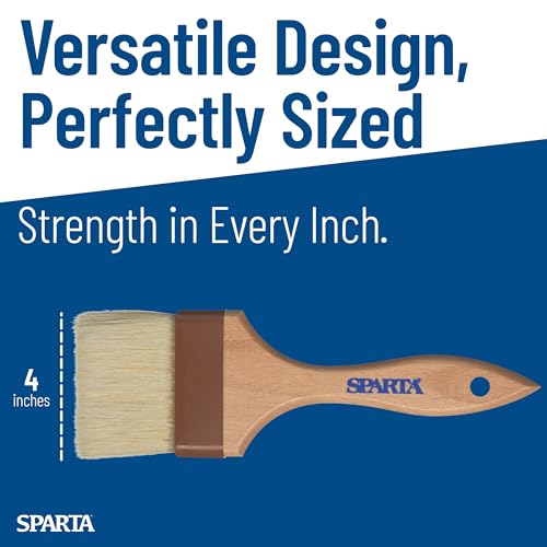 SPARTA Kitchen Basting Brush – 4037600 Basting Brush for Cooking Flat Boar Bristle Brush, Hardwood Handle for Kitchens, Restaurants, Catering, High Heat Food Prep, 4in - size: 9.25" x 4" (Pack of 1)