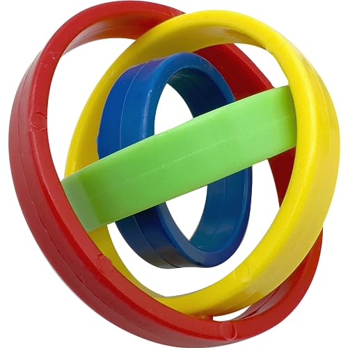 by M&M 2082 Pk4 Foot Gyro - Interactive Plastic Bird Foot Toys, Turning Twisting Fun, Bright Bird Pleasing Colors, Small Pets Cockatiel Budgie Conure