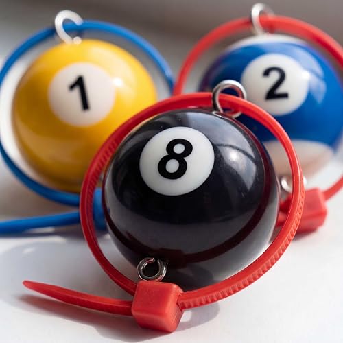 Colored & Numbered Chicken Leg Bands, 12 Billiard Ball Style, 1.6cm | Poultry Identification, Chicken & Goose Compatible, Colorful Rings