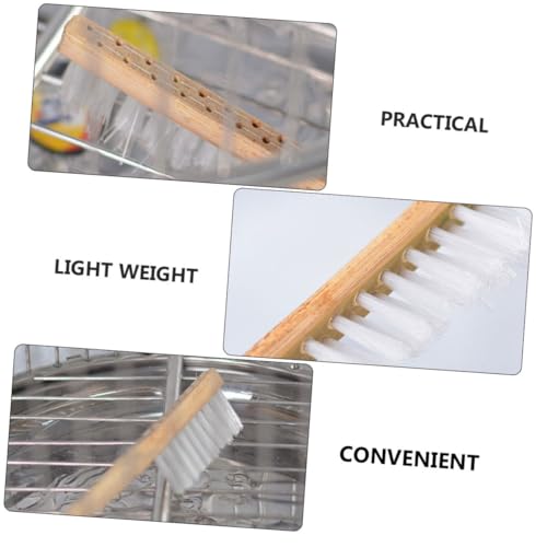 Totority 1pc Handle Bird Cage Cleaning Brush Bristles Easy to Clean Hard Reach Areas Essential Cleaning Supplies for Parrots and Other Birds