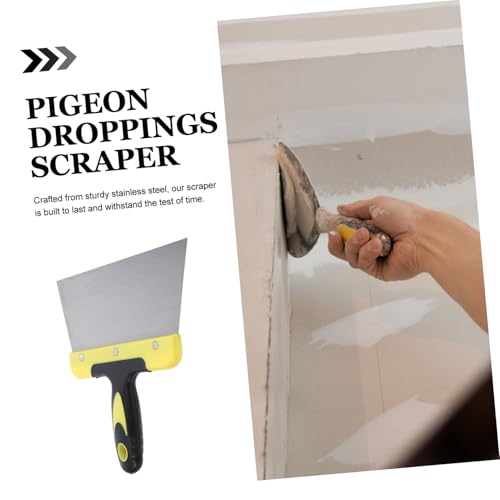 Hemoton 2pcs Stainless Steel Bird Droppings Scraper Poop for Bird Cage Cleaning Sturdy Scraper Tool