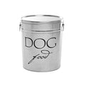 Harry Barker Classic Silver Dog Food Storage Canister – Medium, Airtight Stainless Steel Pet Food Container, Holds Up to 22 lbs Dry Dog Food, Kitchen Counter & Pantry Storage - Silver - color: Silver & Black