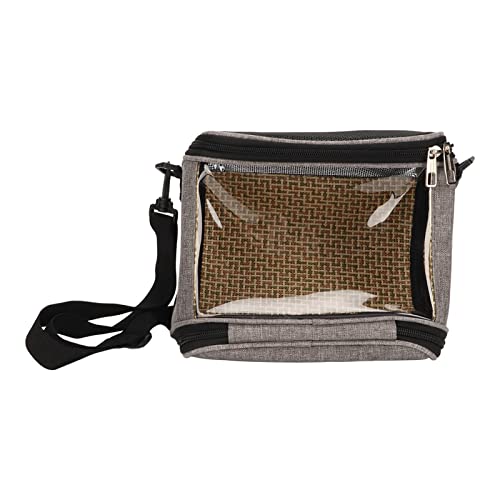 Bird Carrier Bag,Portable Travel pet Hamster Bag,Transparent Lightweight Breathable Parrot Travel Cage for Cockatiels Parakeets Small Bird Rat Guinea Pig Squirrel Carrier (Grey) - color: Grey