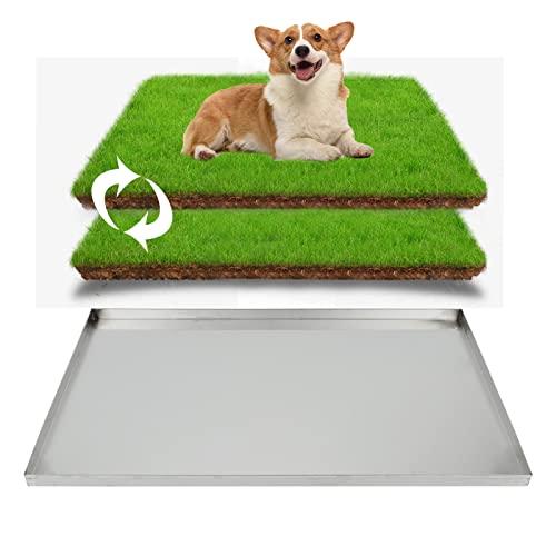 47"x29" Stainless Steel Replacement Tray for Dog Crate, Chew-Proof and Crack-Proof - size: 46.89x29.17
