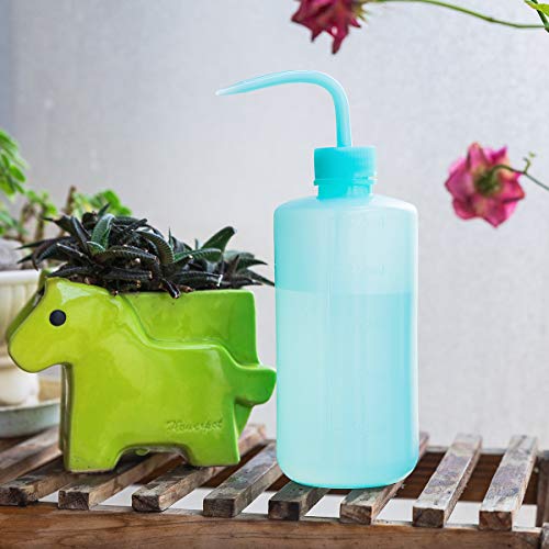 Squeeze Bottles Succulent Watering Bottle 500ml Blue Water Squirt Irrigation Bottle Squeeze Sprinkling Can Plastic Wash Plant Bottle 2pc - color: Blue