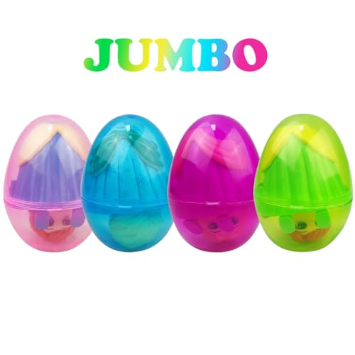 Pinkiwine 4 Pack Prefilled Easter Eggs with Princess Deformation Eggs Toys Inside for Kids Boys Girls Easter Basket Stuffers Gifts Party Favors - style: Style A