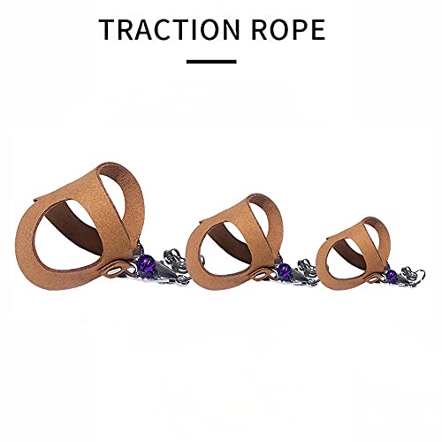 3 Pack Sugar Glider Harness and Leash Set - Adjustable Traction Rope Strap Anti-Biting Chain Rope, Small Animal Training Walking Vest Leash for Sugar Glider Squirrel Hamster Rat Birds Reptile (Brown) - color: Brown