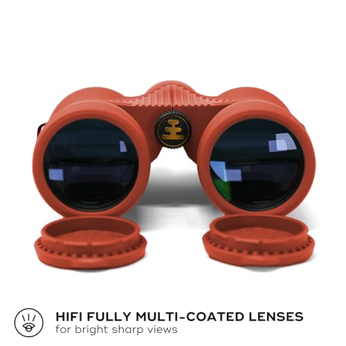 Nocs Provisions Field Issue Compact 10x42 Waterproof Binoculars, Shockproof | Fogproof,10X Magnification, Bak4 Prism, Multi-Coated Lens, Adults & Kids, Hunting, Bird Watching, Hiking & Wildlife Viewing - color: Brick Red, size: 10x42
