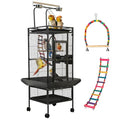 Large Bird Cages for Parrots,Bird Flight Cage for Parakeets,Cockatiel Cage for Birds,Large Parakeet Cage with Stand,Parrot Cages Cover,Seed Catcher,Toys,Feeders,Trays for Conure Canary Lovebird Budgie