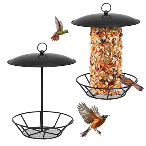 2 Pcs Suet Feeder Cylinder Bird Feeder, S-6-2 Cylinder Birds Feeders for Outdoors, Bird Suet Cake Holder Backyard Wild Birdfeeding Birds Feeders for Outdoor Garden Accessories (2, Style 1)