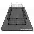 Paw Inspired 80x50 Inch Playpen Mat, Fleece Cage Liner, Dark Gray | Super Absorbent, Waterproof Non-Slip Bottom, Play Pen Pad for Dogs, Rabbits, Guinea Pigs, Hamsters, Small Animals, Pets - color: Dark Gray