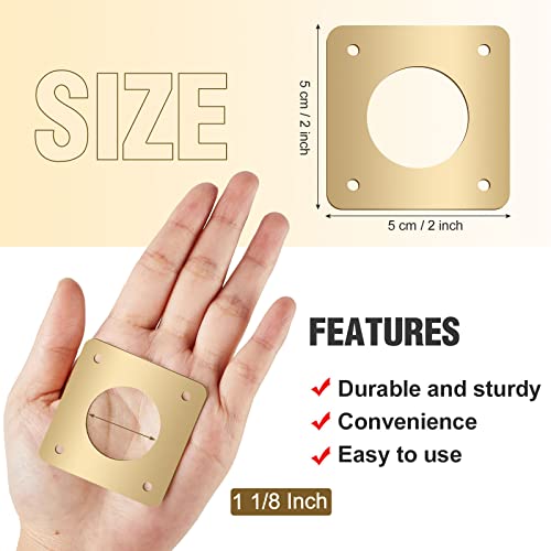 Hotop 12 Pcs 1 1/8 Inch Opening Bluebird Metal House Hole Guard Portal Bird House Protect Bird Room Guard Copper Portal with Opening for Eastern Bluebird Rooms Sparrow Houses(Gold) - color: Gold, size: 1 1/8 Inch, style: Opening