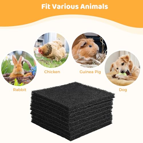 8 Pcs Chicken Nesting Pads, Washable Nesting Box Liners for Chicken Coop, Reusable Plastic Nest Box Pads with 4 Pcs Fake Wooden Eggs, Chicken Laying Mats, 12×12×0.8 inch - color: Black