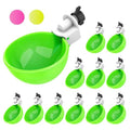Lil'Clucker - Large Automatic Chicken Waterer Cups Suitable for Ducks, Geese, Turkeys, and Bunny Rabbit - Water Feeder Kit - Poultry Waterer (Green, 12 Pack) - color: Green, size: 12 Pack