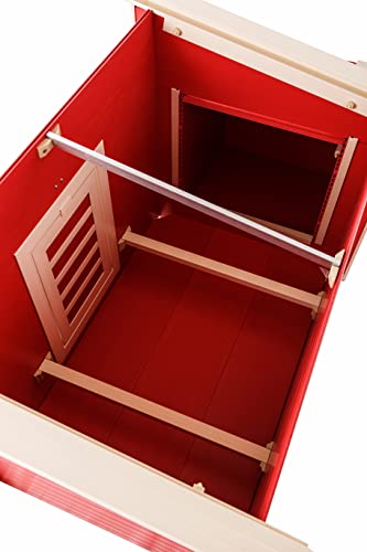 New Age Pet ecoFLEX Fontana Chicken Barn - color: Red, size: 52.4"L x 29.4"W x 29.1"H