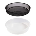Plastic Round Bird Feeder Bowl and Metal Round Bird Feeder Tray,Wild Birds Seed Mesh Tray Bath Water Bowls Outdoor Accessory for Humming Feeder Station - color: Metal Tray*1+Water Bowl*1