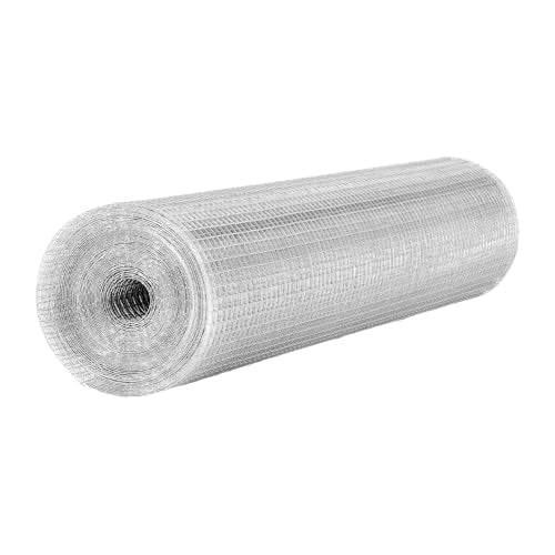 VEVOR Hardware Cloth, 1/2 inch 60 inch x 100 ft 19 Gauge Chicken Wire Fence, Hot-Dip Galvanized After Welding Metal Wire Mesh Roll, Garden Plant Welded Fencing Roll Supports Poultry Netting Cage Fence - size: 1/2 inch 60 inch x 100 ft