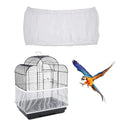 Bird Cage Cover, Breathable Nylon Mesh Seed Catcher Guard, Adjustable Elastic Skirt for Parrot, Budgie, Cockatiel, Prevents Mess, Fits Cage Circumference 55"-87" (140-220cm)