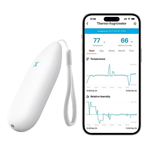 X-Sense Indoor Wi-Fi Thermometer Hygrometer, Base Station Required | Smart Temperature Sensor for House, Bedroom, Wine Cellar - size: 1-Pack (Base Station not included)