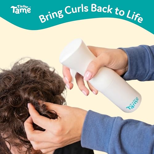 T is for Tame Hair Water Spray Bottle, 10oz Continuous Mist, Curl Refresh | Fine mist spray bottle refreshes curls & styling, precision continuous sprayer evenly distributes, refillable, for all ages