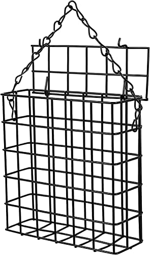 Pack of 2 Bird Suet Cake Feeder for Hanging Outside Metal Garden Yard Wildbird Woodpeckers Feeding