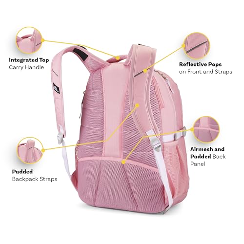 High Sierra Swerve Daypack, Pink Marble - Bubblegum Pink, One Size - color: Pink Marble/Bubblegum Pink