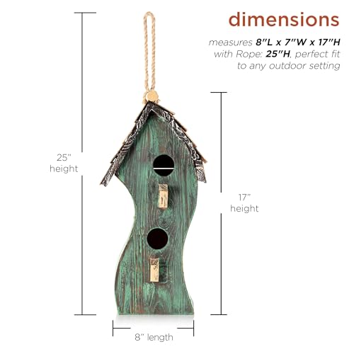 Alpine Corporation Hanging Birdhouse - color: Swirly Green