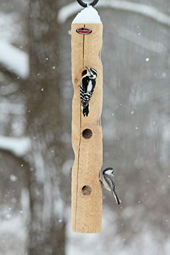 Large Cedar Suet Log Feeder | For Woodpeckers and Chickadees