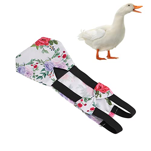 Pet Chicken Diapers,Chicken Goose Duck Loose Tight Belt Diapers Poop Pocket Diapers Peony Flower Pattern for Poultry Pet Used(M) - size: Medium