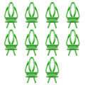 10PCS Bird Cage Parrot Feeding Tongs Squid Bone Shaped Fixed Fork Multi Functional Plastic Food Tongs Green for Small Animal Cage Vegetable and Fruit Feeding Tool