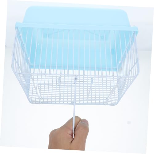 SUPVOX Portable Small Bird Travel Cage Lightweight Carrier for Lovebirds Parakeets and Cockatiels with Transparent Observation Window Versatile Indoor Outdoor Use for Small