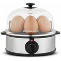 Elite Gourmet EGC724SS Egg Boiler Cooker, 7-Egg Poacher/Omelet Maker, Steel | Cooks soft, medium, or hard-boiled eggs, also scrambles - auto shut-off with buzzer - measuring cup included - BPA-free - color: Stainless Steel, size: 7 Egg