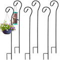 Hicarer 12 Pcs Shepherds Hooks for Outdoor 32 Inch 1/3 Bird Feeder Pole Rust Resistant Steel Shepard Hooks for Wedding Garden Bird Feeders Hanging Lanterns Solar Outdoor Lights - size: 32 Inch