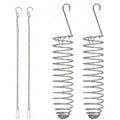 2 Pcs Spray Millet Treat Holder with Chains, Stainless Steel Bird Foraging Feeder Toy, Hanging Fruit Vegetable Basket for Parakeet Cockatiel Conure Macaw Parrot Cage Accessories