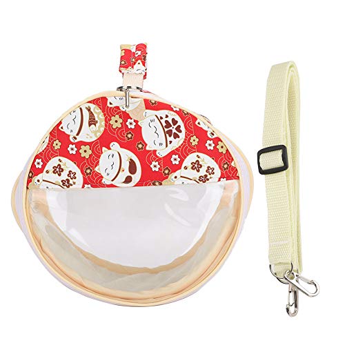 Hamster Transparent Bag Bird Squirrel Parrot Golden Hamster Hedgehog Outdoor Travel Visible Portable Carrier (Lucky Cat) - size: Lucky Cat