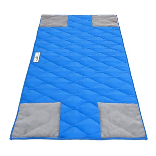 Paw Inspired PopCorner Washable Fleece Cage Liners, Midwest, Blue | Reinforced Corners, Super Absorbent Mat, Bedding, Waterproof Bottom, Guinea Pigs, Ferrets, Rabbits, Hamsters, Small Animals - color: Blue, size: Midwest