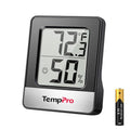 TempPro TempAir Digital Hygrometer Indoor Thermometer | Humidity Meter Room Thermometer with Temperature and Humidity Monitor Mini Hygrometer, Black - color: Black Indoor Thermometer