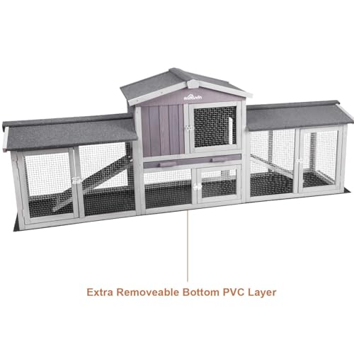 Aivituvin Rabbit Hutch Bunny Hutch Large Rabbit Cage, Indoor Bunny Cages Outdoor Rabbit House (Style2) - size: X-Large