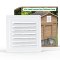 Forestchill Air Vent Louver for Chicken Coop, 10" x 10" Air Vent Grille with Built in Screen Mesh, Louvered Exhaust Grille for Chicken Coops Ventilation, White